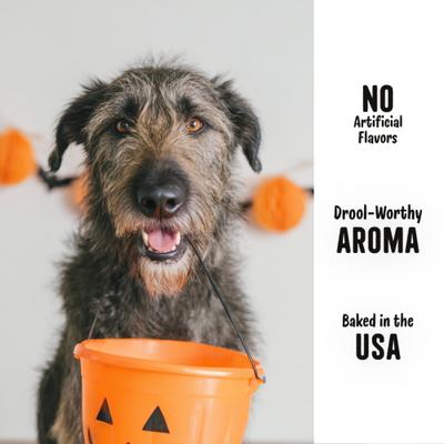 Howl-O-Ween Lick'n Crunch Carob & Pumpkin Cookies Dog Treats, 13-oz bag