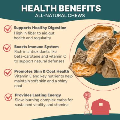 Sweet Potato Chips Single Ingredient Dog Chews, 8-oz bag