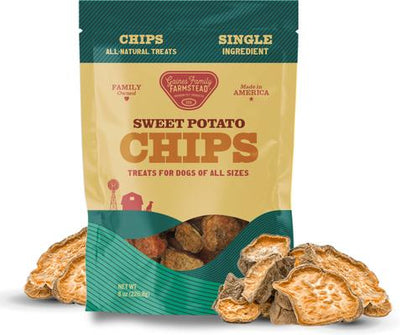 Chips de batata masticables para perros de un solo ingrediente, bolsa de 8 oz