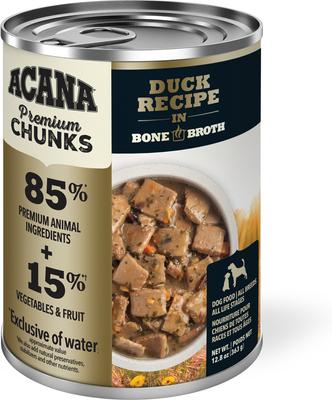 Premium Beef & Poultry Chunks in Bone Broth Variety Pack Grain-Free Wet Dog Food, 12.8-oz cans, case of 6
