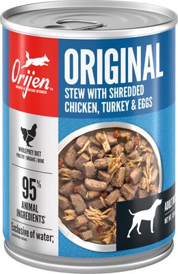 Paquete: Alimento húmedo para estofado original ORIJEN Real Meat Shreds + Alimento seco original para perros