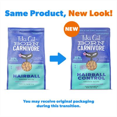 Born Carnivore Hairball Control Chicken Grain-Free Dry Cat Food, 3-lb bag