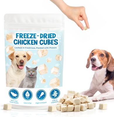 Chicken Cubes Freeze-Dried Dog & Cat Treats, 3.2-oz jar
