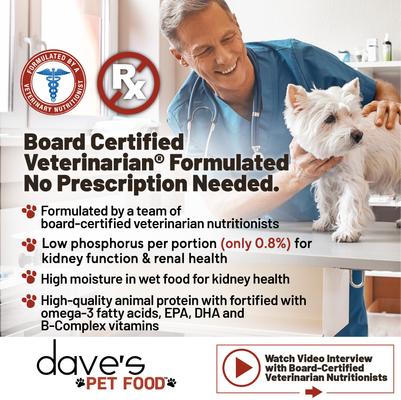 Restricted Phosphorus & Protein Tuna Pate Wet Dog Food, 5.5-oz can, case of 12