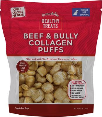 Collagen Beef & Bully Puff Dog Treats, 6-oz bag