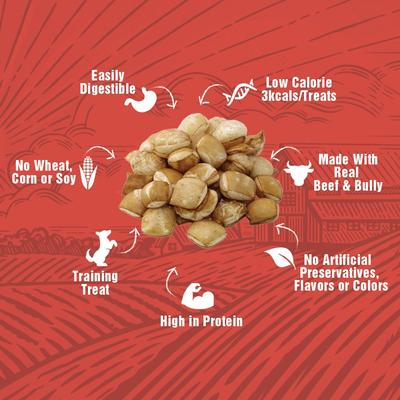Collagen Beef & Bully Puff Dog Treats, 6-oz bag