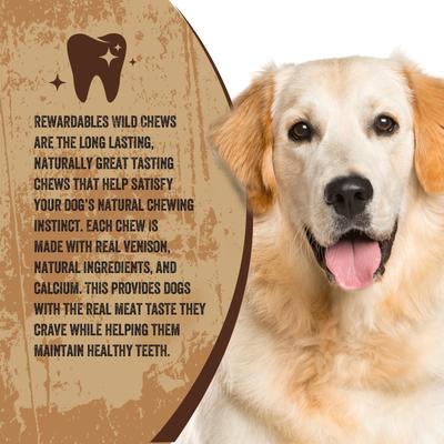 Wild Chews Venison Recipe Limited Ingredient Dog Chews, 12 count