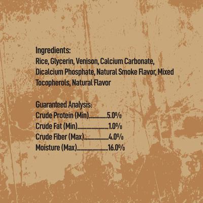 Wild Chews Venison Recipe Limited Ingredient Dog Chews, 12 count