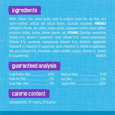 Meaty Bits with Ocean Fish in Sauce Chunks in Gravy Canned Wet Multi Cat Food, 13.5-oz can, 12 count