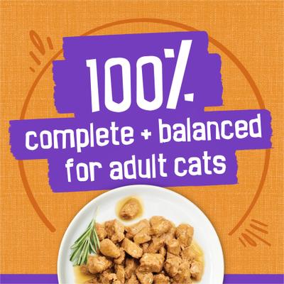Meaty Bits Chicken Dinner Chunks in Gravy Canned Wet Multi Cat Food, 13.5-oz can, 12 count