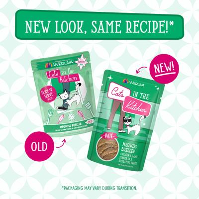 Cats in the Kitchen Meowiss Bueller with Chicken & Lamb Grain-Free Cat Food Pouches, 3-oz pouch, case of 12