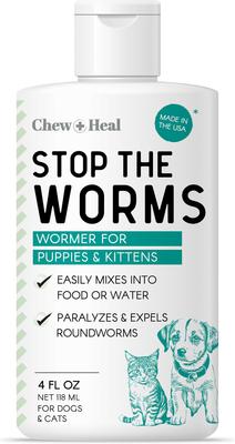 Stop The Worms Wormer for Puppies & Kittens, 4-fl oz bottle