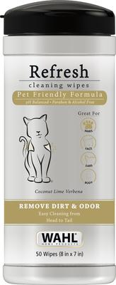 Refresh Coconut Lime Verbena Cat Cleaning Wipes, White/Black/Gold