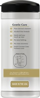 Refresh Coconut Lime Verbena Cat Cleaning Wipes, White/Black/Gold