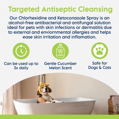 Keto-C Dog & Cat Spray, Cucumber Melon Scent, White, 8-fl oz bottle