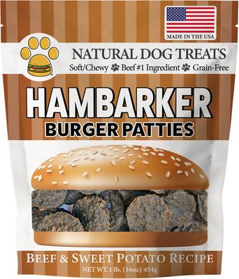 Fetch Fries & Hambarker Combo Beef & Sweet Potato Burger Patties & Chicken & Sweet Potato Jerky Sticks Dog Treats, 10-oz bag
