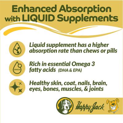 Cod Liver Fish Oil Skin & Coat Omega 3 Supplement for Dogs, for Joint, 16-fl oz bottle
