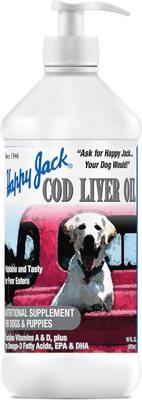 Cod Liver Fish Oil Skin & Coat Omega 3 Supplement for Dogs, for Joint, 16-fl oz bottle