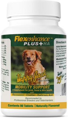 Flexenhance Hip & Joint Supplement with Glucosamine & Green Lipped Mussel for Dogs, 80 count