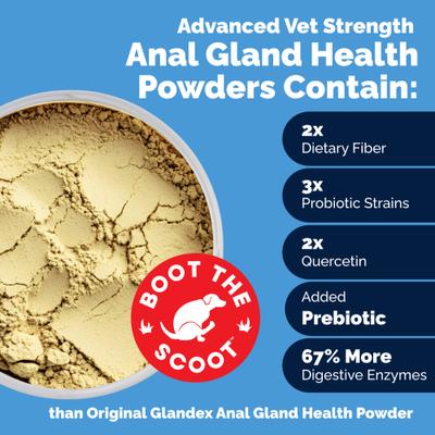 Glandex Advanced Vet Duck & Bacon Flavor Strength Anal Gland Powder Supplement for Dogs, 4.25-oz jar