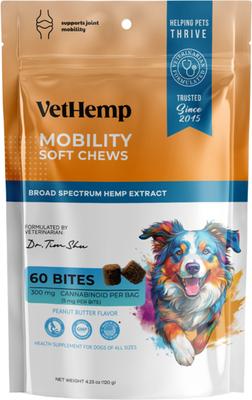 Broad-Spectrum Hemp Extract Mobility Soft Chews for Dogs, 60 count