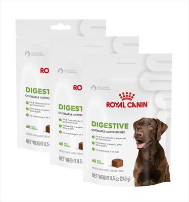 Digestive Support Soft Chews Supplement for Adult Dogs, 60 count, bundle of 4