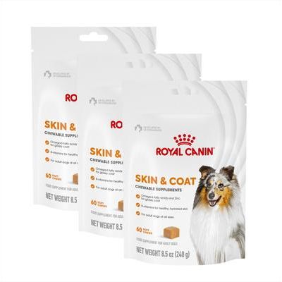 Suplemento masticable suave para el cuidado de la piel y el pelaje de perros adultos, 60 unidades