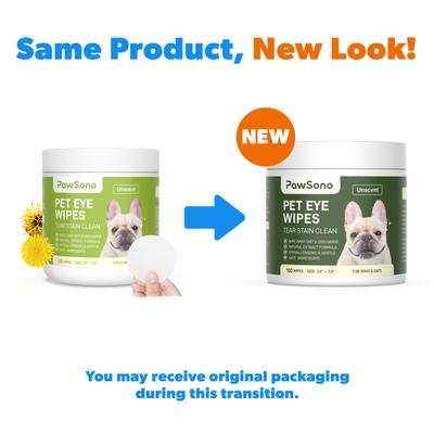 Hypoallergenic Dog & Cat Eye Wipes, 100 count