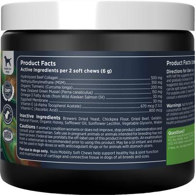 Hydrolyzed Beef Flavored Soft Chews Joint Supplement for Dogs, 90 count