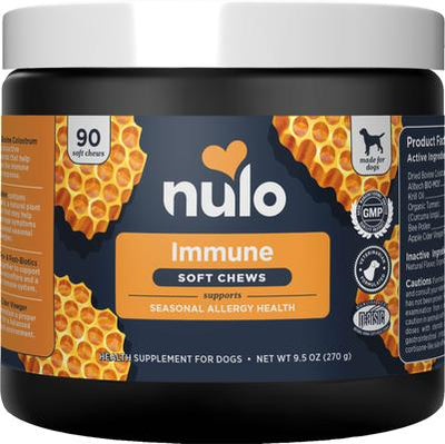 Suplemento masticable suave con sabor a carne para el sistema inmunitario y las alergias para perros, 90 unidades