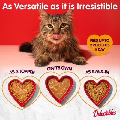 Delectables Lickable Treat Chowder Tuna & Whitefish Lickable Cat Treats, 1.4 oz, caja de 12