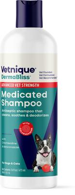 Dermabliss Medicated Anti-Bacterial & Anti-Fungal Chlorhexidine Infection Cat & Dog Shampoo, 16-fl oz bottle