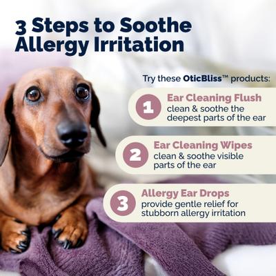 Gotas óticas de hidrocortisona medicadas Oticbliss para infecciones de oído en perros y gatos, frasco de 50 ml