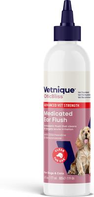 Limpiador de oídos antibacteriano y antifúngico Oticbliss para perros y gatos, botella de 355 ml