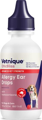 Oticbliss Medicated Hydrocortisone Ear Drops for Ear Infections for Dogs & Cats, 1.8-fl oz bottle