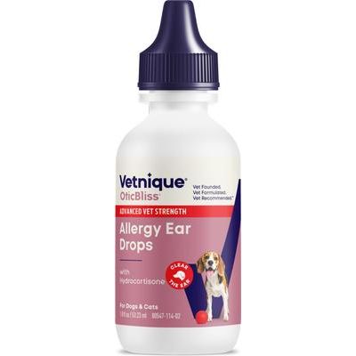 Gotas óticas de hidrocortisona medicadas Oticbliss para infecciones de oído en perros y gatos, frasco de 50 ml