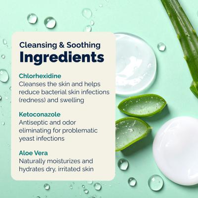 Dermabliss Medicated Anti-Bacterial & Anti-Fungal Chlorhexidine Skin Infection Cat & Dog Wipes, 50 count