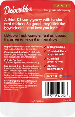 Delectables Lickable Treat Gravy Non Seafood Chicken Lickable Cat Treats, 1.4-oz pouch, 1 count