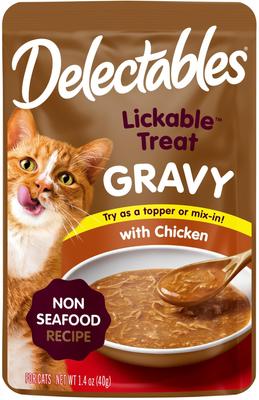 Delectables Lickable Treat Gravy Non Seafood Chicken Lickable Cat Treats, 1.4-oz pouch, 1 count