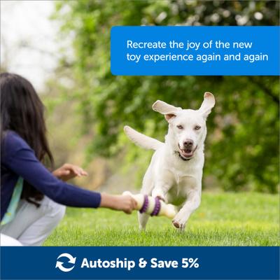 Busy Buddy Natural Rawhide Peanut Butter Rings Dog Treats, Size C