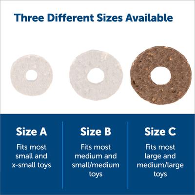 Busy Buddy Natural Rawhide Rings Dog Treats, Size C