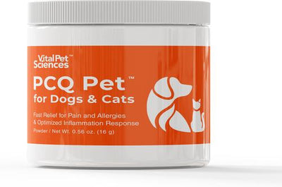 PCQ Pet Powder Pain Relief & Allergy Support Supplement for Dogs & Cats, 0.56-oz jar