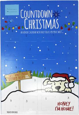 Countdown to Christmas Holiday Advent Calendar Buffalo Grain-Free Adult Dehydrated Dog Treats, 4.97-oz box