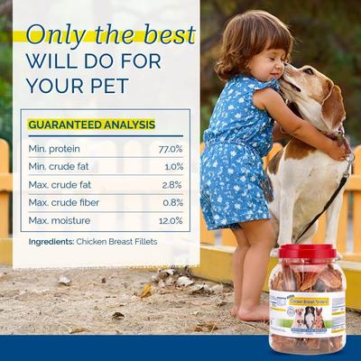 Sliced Chicken Breast Tenders Dog Treats, 2-lb jar