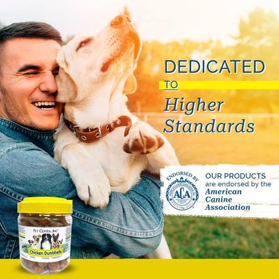 Chicken Dumbbells Rawhide Dog Treats, 1-lb jar