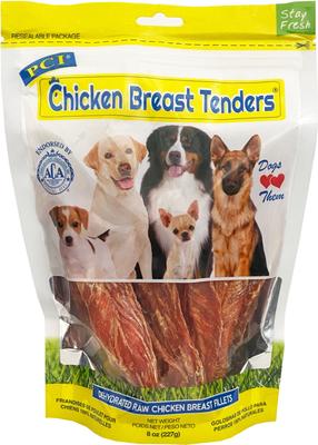 Tiras de pechuga de pollo en rodajas, premios deshidratados para perros, bolsa de 8 oz