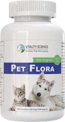 Pet Flora Probiotic Supplement for Dogs & Cats, 250 Capsules