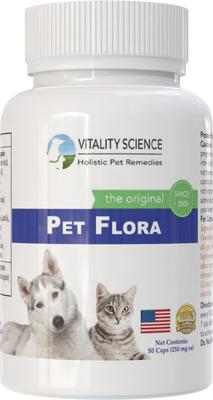 Pet Flora Probiotic Supplement for Dogs & Cats, 250 Capsules