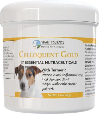 Celloquent Gold Multi-Nutrient Immune Support Powder Supplement for Dogs, 220-g