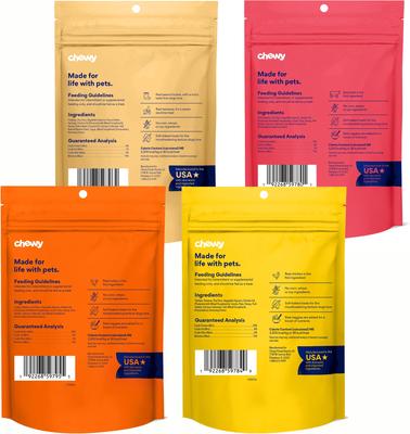 Bundle: Variety Pack - Chewy Grain-Free Soft-Baked Dog Treats (FORMERLY AMERICAN JOURNEY), 8-oz bag: Peanut Butter & Banana, Beef, Turkey & Chicken Recipes